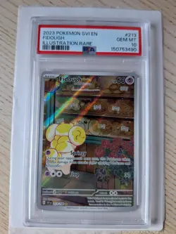 Pokemon TCG Fidough 213/198 S&V Base Set Illustration Rare PSA 10 - Image 1