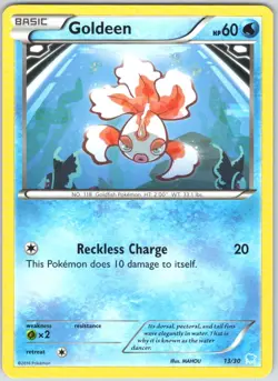 Goldeen (13) 13/30 Common XY Trainer Kit: Pikachu Libre & Suicune Pokemon NM - Image 1