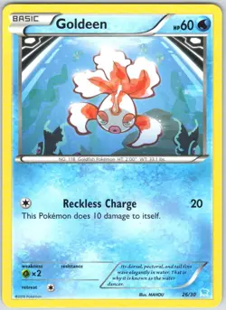 Goldeen (26) 26/30 Common XY Trainer Kit: Pikachu Libre & Suicune Pokemon NM - Image 1