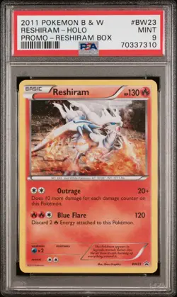 Reshiram-Holo Promo-Reshiram Box Pokemon Black & White Promo BW23 NM PSA 9 - Image 1