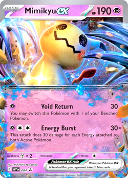 Pokemon TCG Mimikyu ex SVP004 Scarlet & Violet Black Star Promo Rare - Image 1