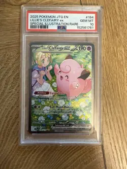 Pokemon TCG Lillies Clefairy EX Journey Together SIR 184/159 GEM PSA 10 Mint 184 - Image 1