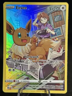 Eevee TG11/TG30 Ultra Rare Full Art Holo Brilliant Stars Trainer Gallery Pokemon - Image 1