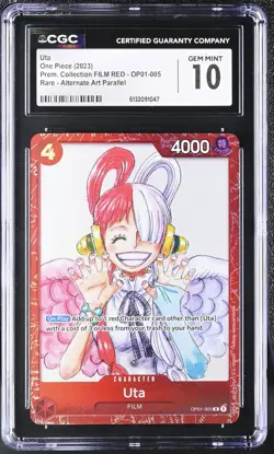 2023 One Piece Premium Card Collection FILM RED Edition Uta OP01-005 CGC 10 A PT - Image 1