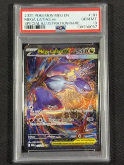 Pokemon Cards PSA 10 GEM MT Mega Latias Ex SIR Mega Evolutions Rare 181/132 - Image 1