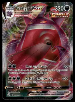 Pokemon Cards Gengar VMAX 157/264 Fusion Strike Holo VMAX Rare NM *2 - Image 1