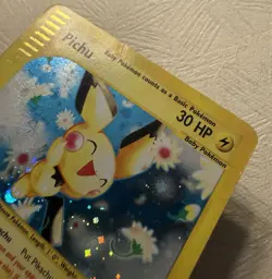 Pokemon Pichu TCG Expedition Card 22/165 Holo Rare HP HEAVY PLAY Swirl - Image 4