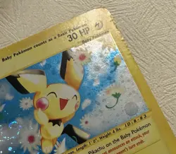 Pokemon Pichu TCG Expedition Card 22/165 Holo Rare HP HEAVY PLAY Swirl - Image 5