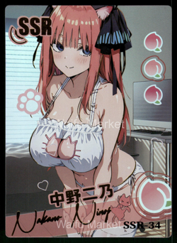 Nino Nakano The Quintessential Quintuplets Waifu Anime Card Field Peach Party - Image 1