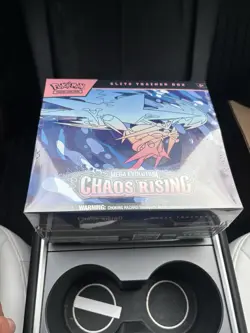 Pokemon Chaos Rising ETB Plus Prismatic Evolution Mini Tin Display - Image 1