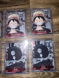 One Piece TCG Premium Card Collection 25th Eng Luffyx4 Frankyx2 Brookx2 - Image 4
