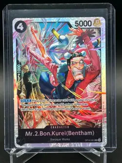 One Piece TCG Mr.2.Bon.Kurei (Bentham) OP14-091 The Azure Sea's Seven SR NM - Image 1