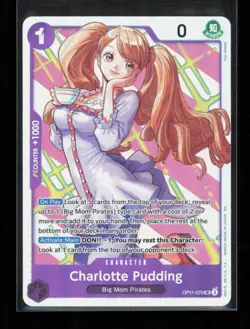 Charlotte Pudding OP11-070 Super Rare A Fist of Divine Speed One Piece Near Mint - Image 1