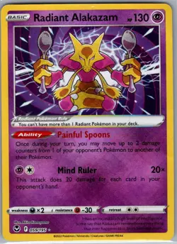Radiant Alakazam 059/195 SWSH12: Silver Tempest - Pokemon Card - NM - Image 1