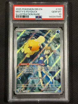 Pokemon Cards PSA 10 GEM MT Misty's Psyduck IR Destined Rivals 2025 193/182 - Image 1
