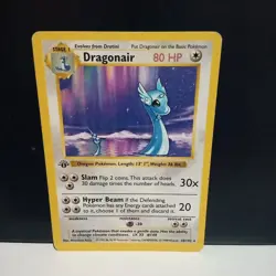 Dragonair Base Set 1st Edition Shadowless 18/102 (MP-HP) Rare pokemon card tcg - Image 2