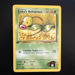 Pokemon Gym Heroes 1st Edition Erika's Bellsprout 76/132 NM - Image 1