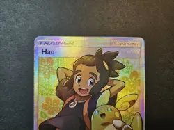 Hau Full Art 144/145 NM Sun Moon Guardians Rising Holo Pokemon TCG - Image 3