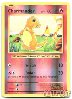 Charmander 9/108 Common XY Evolutions Pokemon Reverse Holo LP - Image 1