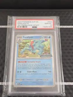2024 POKEMON SVP EN-SV BLACK STAR PROMO #089 FERALIGATR PSA 10 🔥 - Image 4