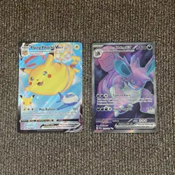 Flying Pikachu VMAX & Team Rocket Nidoking ex - Pokemon Ultra Rare NM Bundle - Image 1