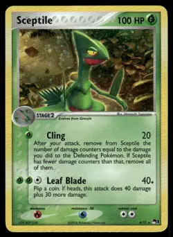 Sceptile 4/17 Holo Rare POP Series 1 Pokemon Card 💫 SWIRL LP- - Image 1