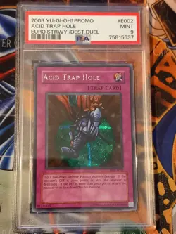 PSA 9 ACID TRAP HOLE SDD-E002 Prismatic Rare - 2002 YUGIOH CARD - Image 1