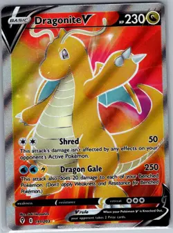 Dragonite V (Full Art) 191/203 SWSH07: Evolving Skies - Pokemon Card - NM - Image 1
