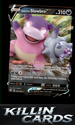 Galarian Slowbro V 099/189 Pokemon Ultra Rare SWSH03: Darkness Ablaze Card NM - Image 1