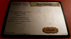 Harry Potter TCG Dean Thomas 1/116 Hologram Holo Trading Card 2001 Wizards LP - Image 1
