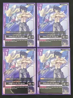 Gundam Card Game Mikazuki Augus ST05-010 Alt Art GD03 Promo x 4 (Playset) - Image 1