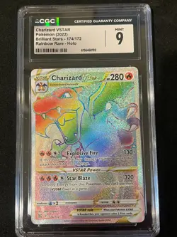 CGC 9 MINT Pokemon Charizard VSTAR Brilliant Stars Card 174/172 (Secret Rare) - Image 3