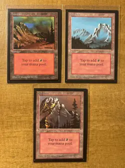 Magic The Gathering ✨MOUNTAIN LAND SET✨ Collectors' Edition MINT 1993 Shuler Art - Image 1