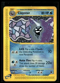Cloyster 42/165 Expedition Base Set Rare Pokemon - Image 1