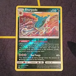 Pokemon TCG Sm-Unbroken Bonds Sharpedo 111/214 110 HP Reverse Holo - Image 1
