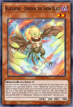 Blackwing - Chinook the Snow Blast DABL-EN003 1st ED Yu-Gi-Oh! SUPER RARE - Image 1