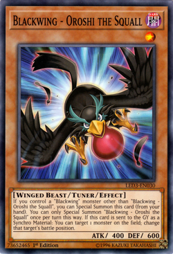 Blackwing - Oroshi the Squall LED3-EN030 1st ED Yu-Gi-Oh! - Image 1