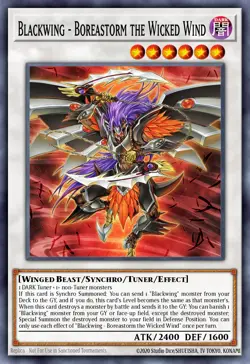 Blackwing - Boreastorm the Wicked Wind DABL-EN043 1st ED Yu-Gi-Oh! SUPER RARE - Image 1
