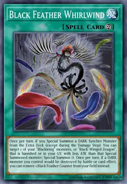 Black Feather Whirlwind DABL-EN052 1st ED Yu-Gi-Oh! SUPER RARE - Image 1