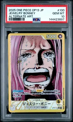 2025 ONE PIECE JAPANESE OP13-CARRYING ON HIS WILL #100 JEWELRY BONNEY PSA 10 - Image 1