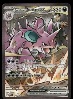Pokemon Cards Team Rocket's Nidoking ex 233/182 Destined Rivals NM *5 - Image 1