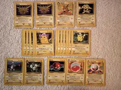 26 Vintage Pokemon Electric Card Lot Pikachu Zapdos WOTC Base Fossil - Image 1