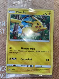 Pokemon TCG Pikachu SM04 Sun & Moon Promo Card 70 HP - Image 1