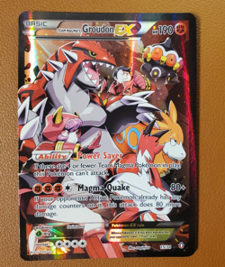 Team Magma's Groudon EX - Double Crisis 15/34 Full Art Holo NM LP Pokemon Card - Image 1