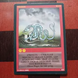 Wyvern Blue Dragon 157 CCG Limited Rare Card - Image 1