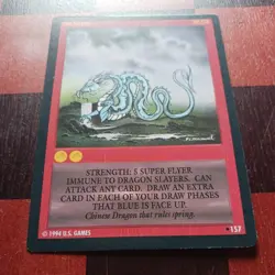 Wyvern Blue Dragon 157 CCG Limited Rare Card - Image 2