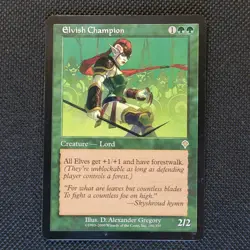 Wizards MTG Elvish Champion Creature Rare 186/350 2000 English - Image 1