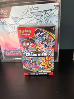 Pokemon Chaos Rising Pokemon Center ETB x1 - Booster Box & Bundle - Acrylic Case - Image 4
