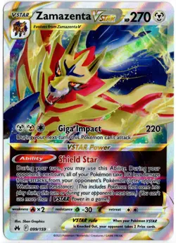Pokemon - Crown Zenith Zamazenta VSTAR 099/159 NM - Image 1