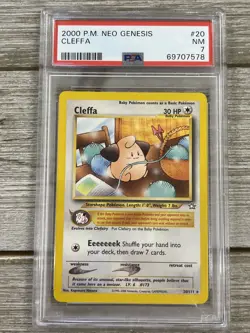 Graded PSA 7 2000 Pokemon Neo Genesis - Cleffa - Image 1